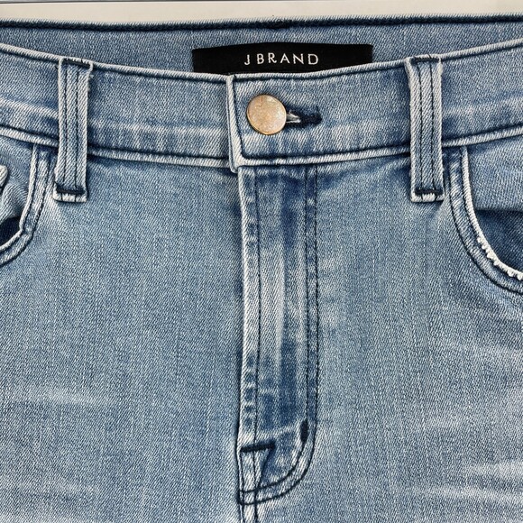 J BRAND Ruby High Rise Cigarette Curved Raw Hem Cropped Ankle Jeans Size 27 - Picture 5 of 9